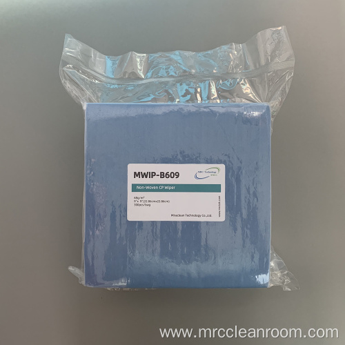 68gsm Blue Non-woven Cellulose Polyester Wipes